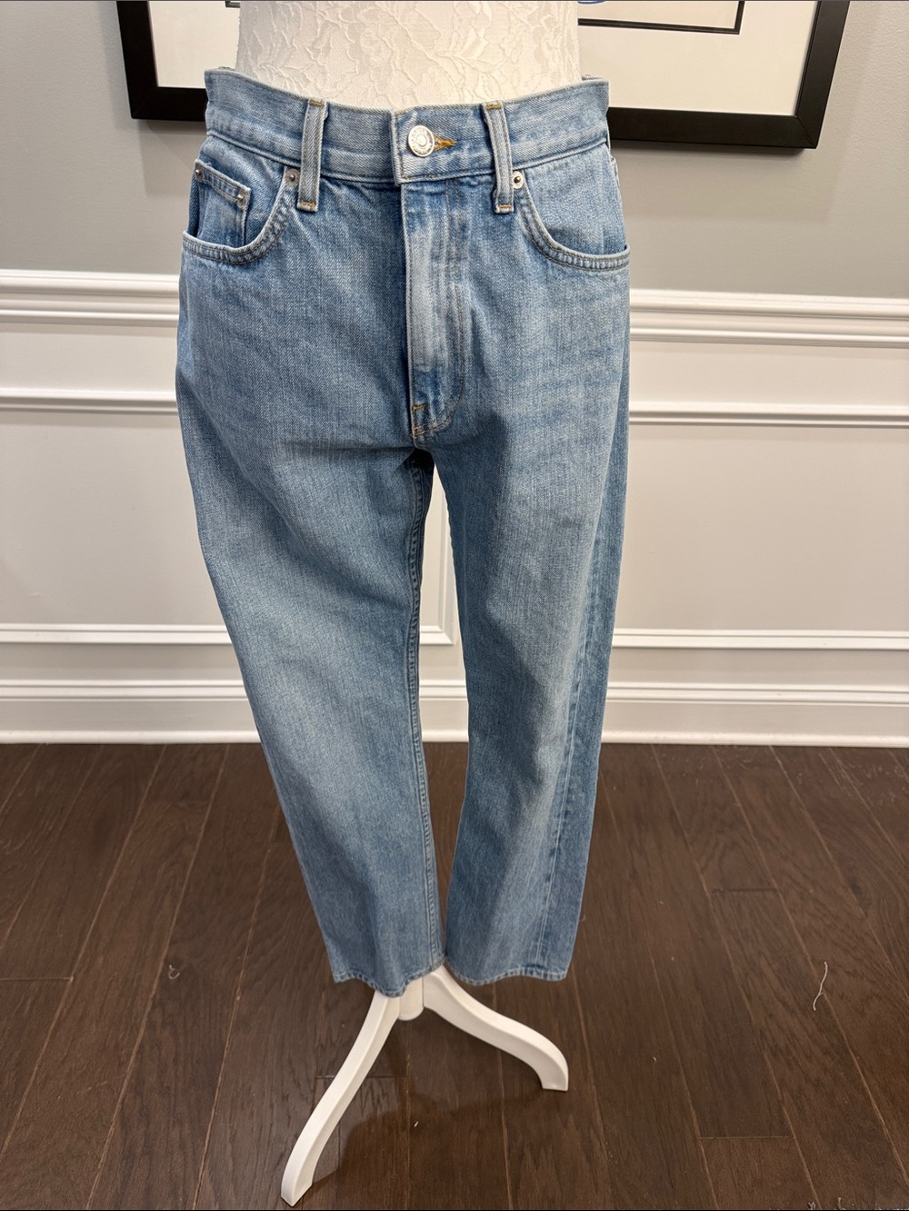 Brock Collection Wright Japanese Selvedge High Rise Straight Leg Jeans Size 8